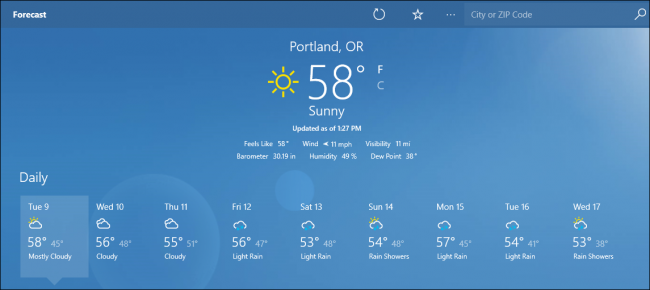 Weather For Windows 10